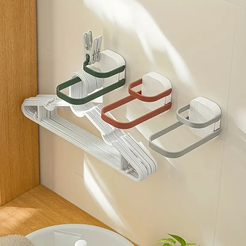 Double-layer Wall-mounted Clothespin Hanger For Balcony Washing