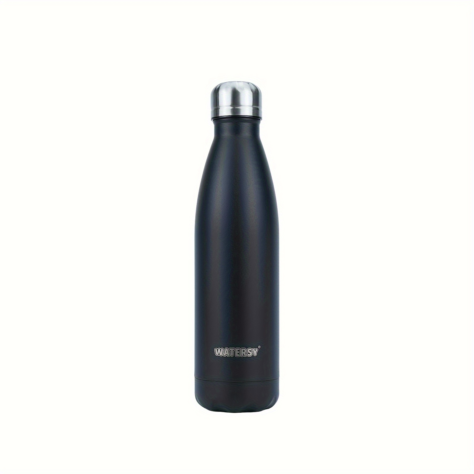 Black Metal Water Bottle - BPA Free Stainless Steel