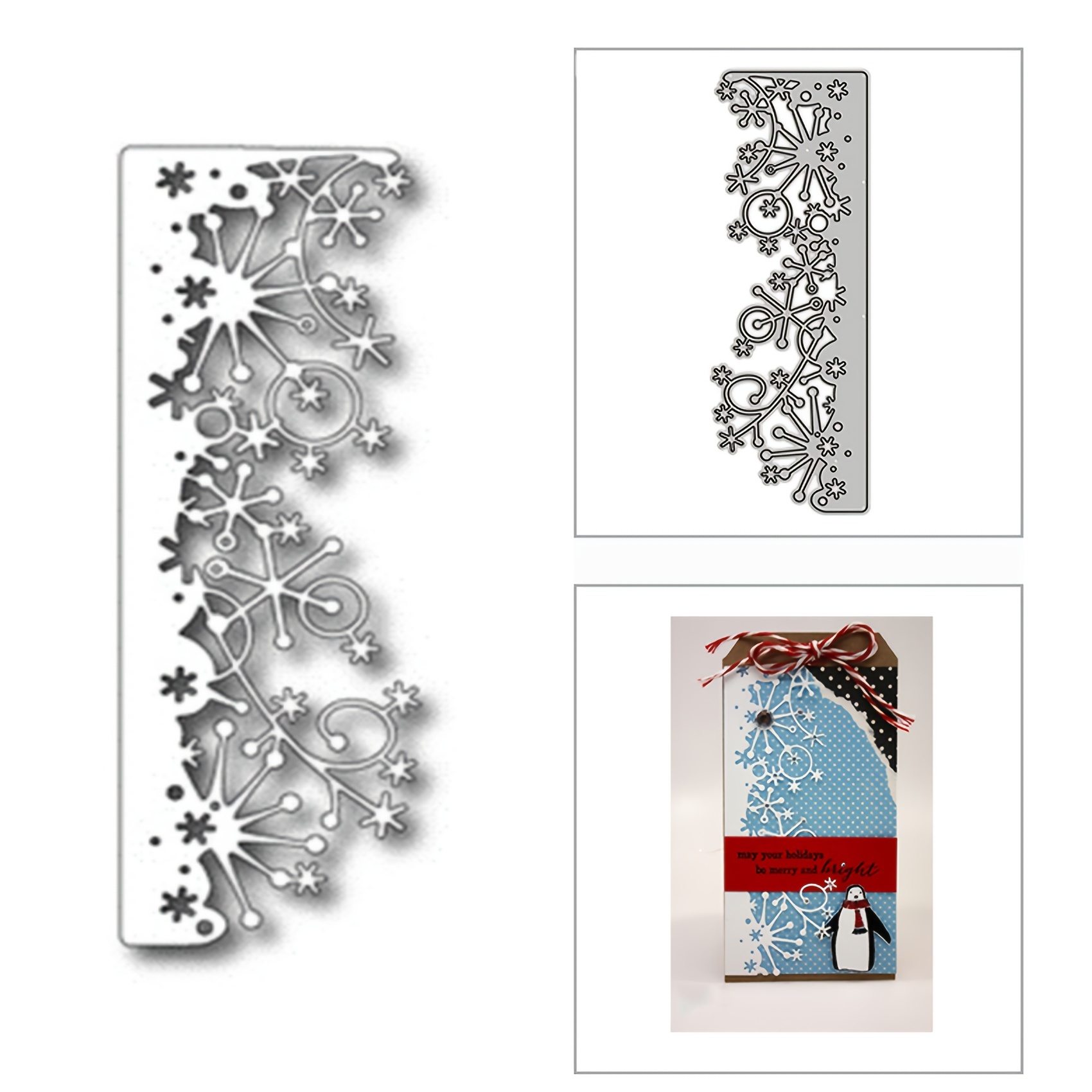 3Set Fustelle Fiocco di Neve Ciondoli Natalizi Fustelle Natale Decorazioni  Natalizie da Appendere Albero di Natale Sacchetti da Regalo Scrapbooking  Biglietto d'auguri Goffratura Fai da Te (B) : : Casa e cucina