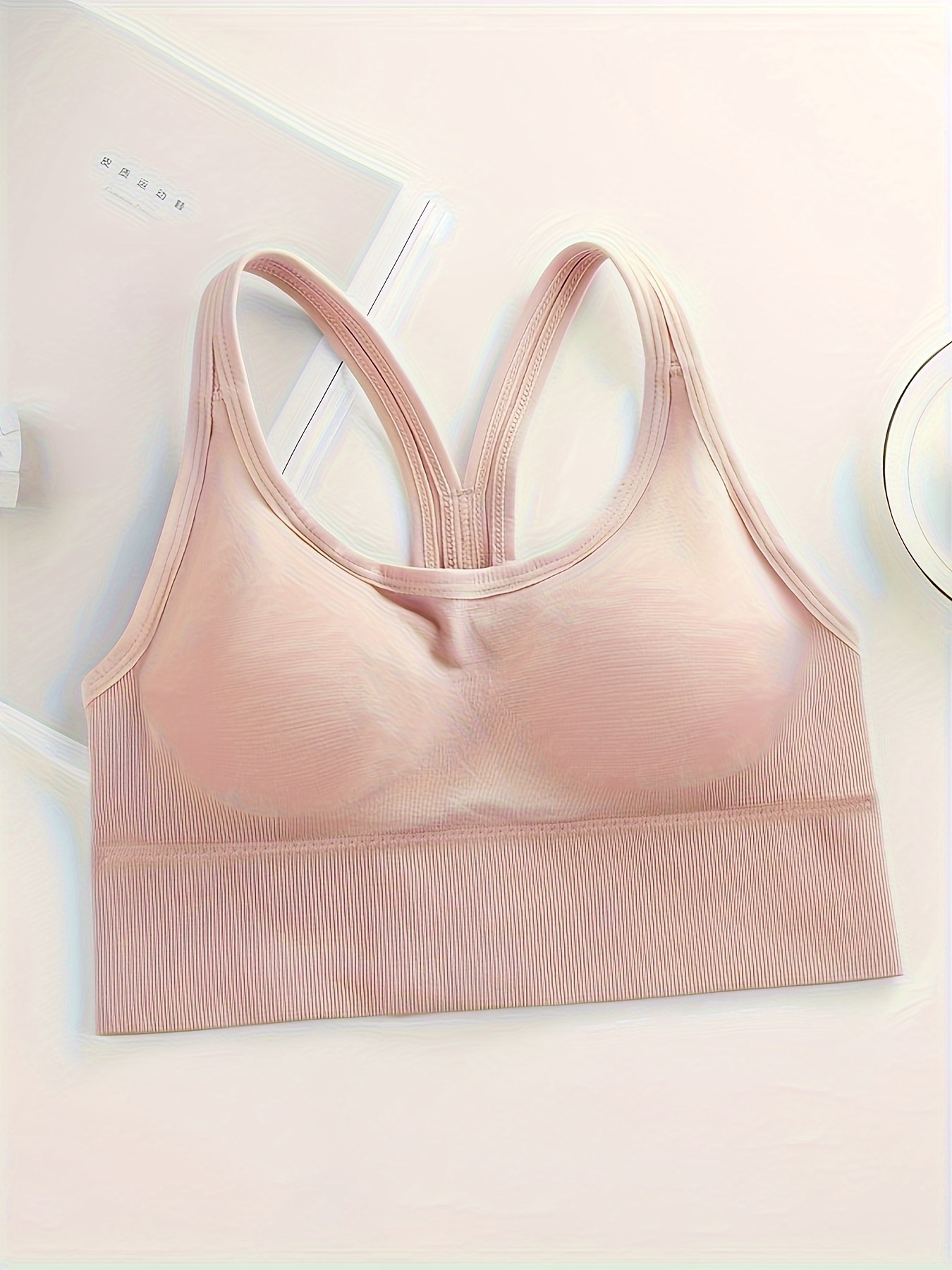 4pcs Sencillo Sólido Inalámbrico Bra Cómodo Transpirable Bra - Temu