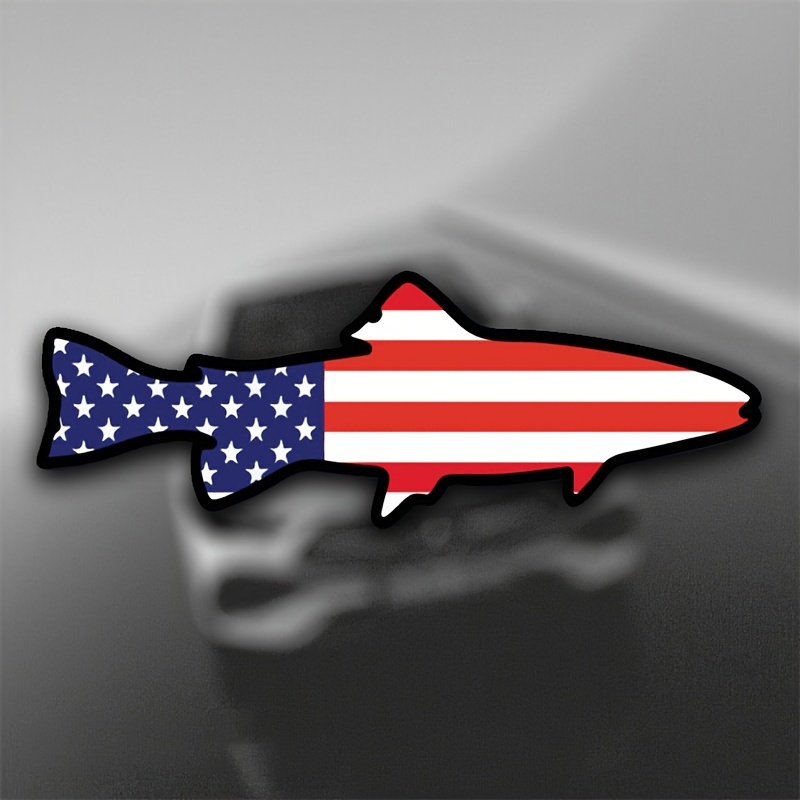 Bass American Flag Fishing Decal Vinyl Sticker Cars Trucks - Temu