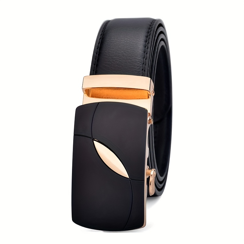 Men's Genuine Leather Belt Automatic Buckle Business Suit Waist