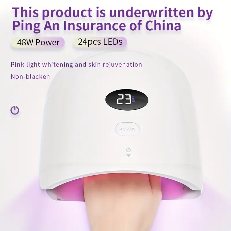 Lampada per unghie in gel wireless ricaricabile professionale da 48 W  Lampada per unghie a LED UV Lampada da tavolo per versare