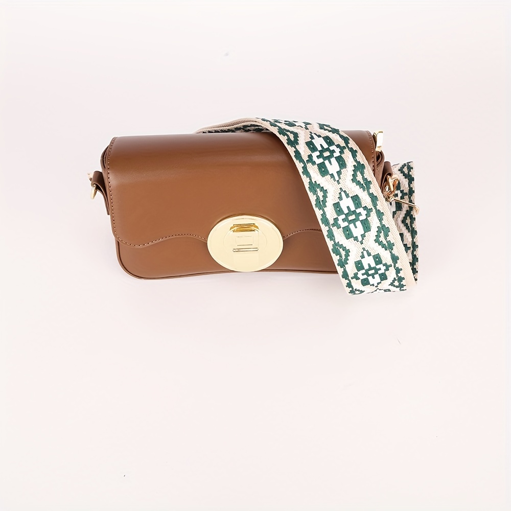 Vintage Pattern Bag Strap Adjustable Strap Coin Purse Wide