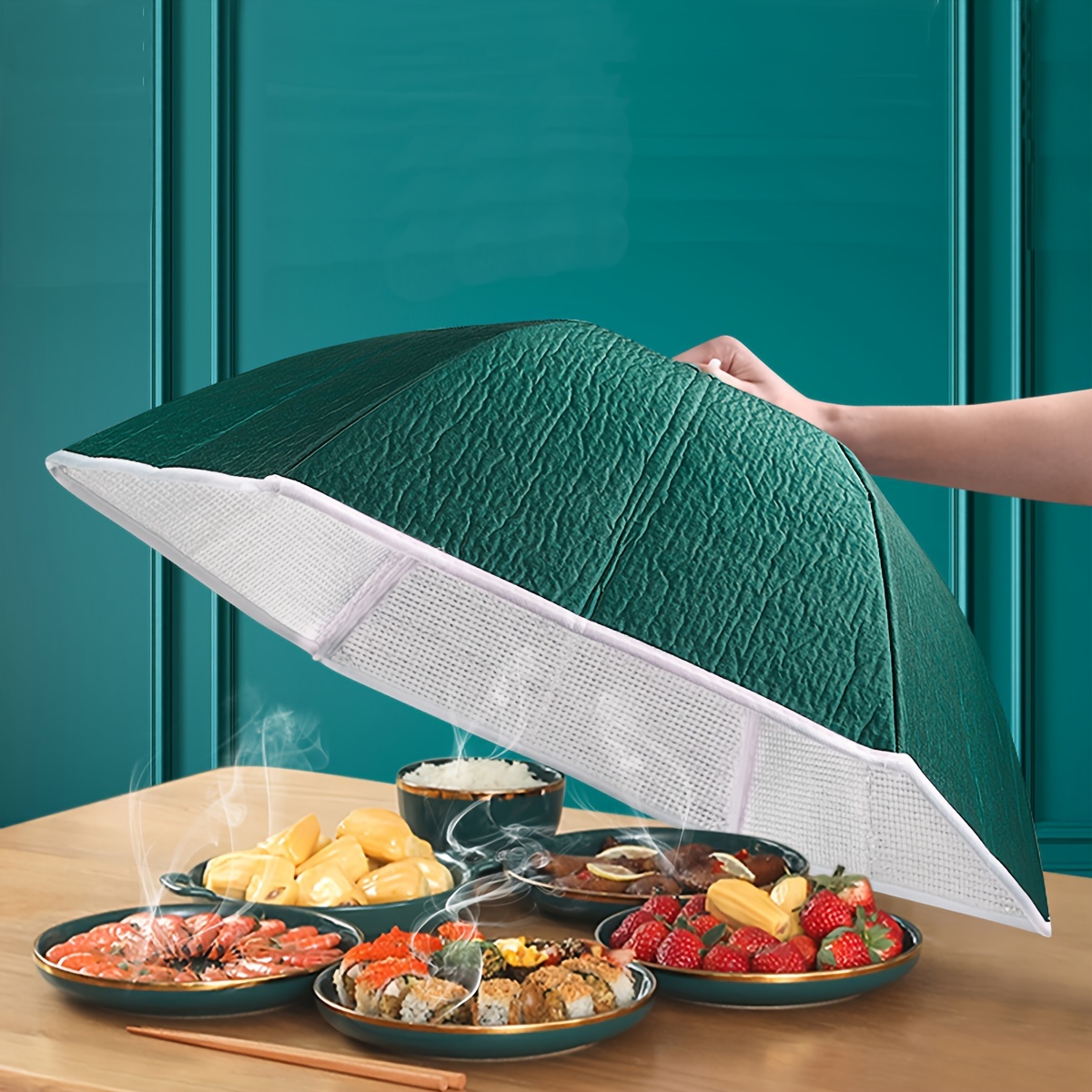 1pc Microwave Safe Cover, Heat Insulation Vegetable Cover, Plastic Food  Cover, Heat Resistant Food, Universal Hot Plate