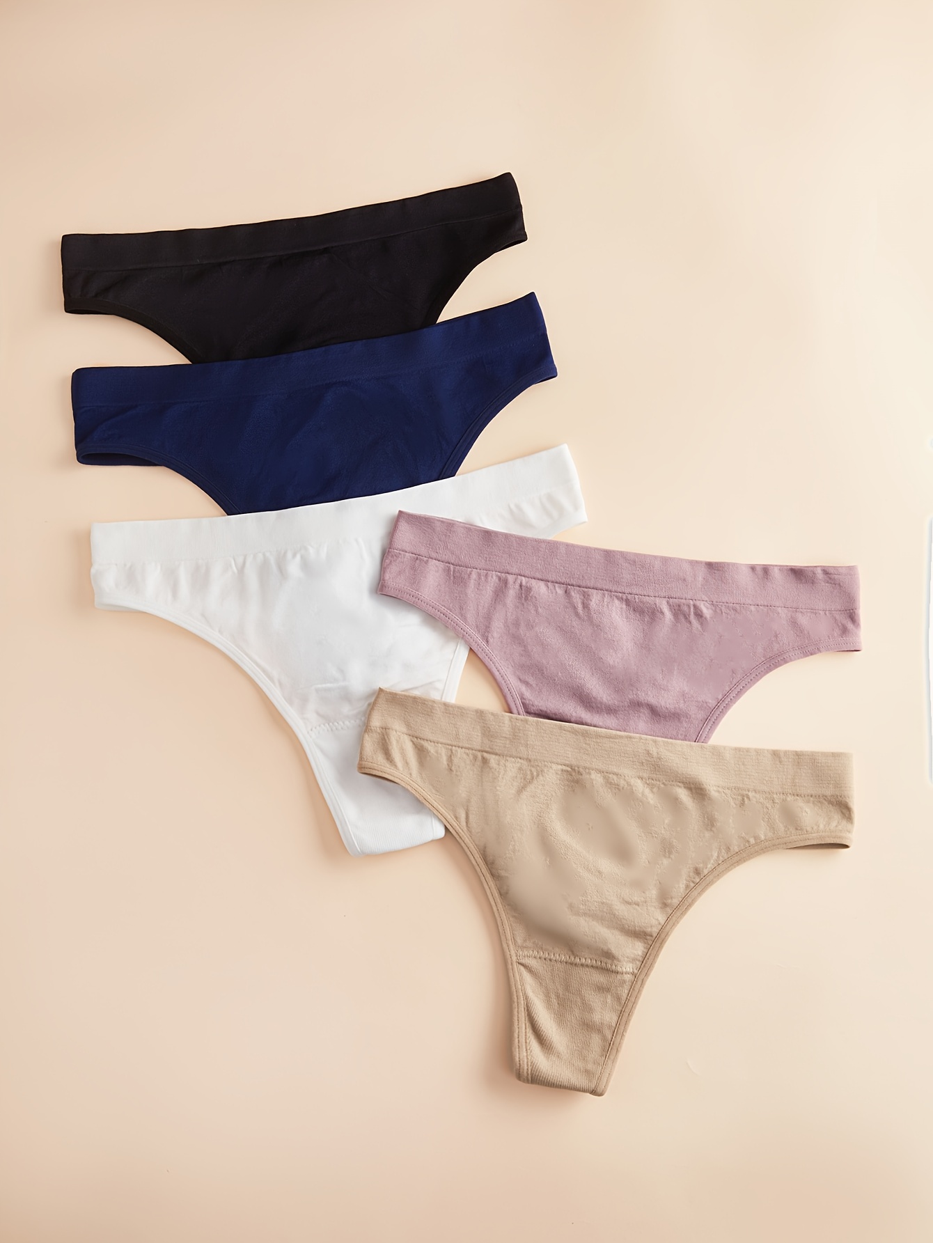 7pack Solid Simple Thong