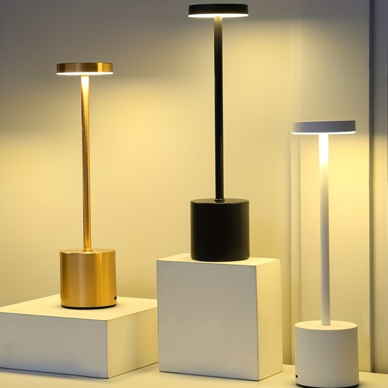 Lampe de table LED sans fil rechargeable, 5000mAh lumiere modernes à  batterie, pour exterieur, terrasse, restaurant--noir