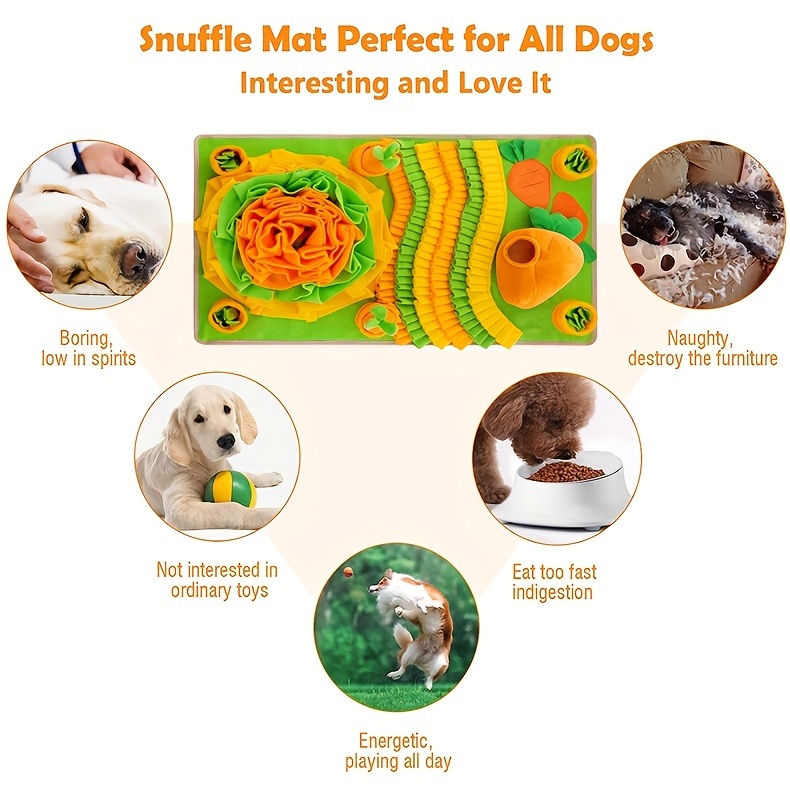 Pet Snuffle Pad For Dogs, Interactive Dog Puzzle Food Mat For Food Slow  Feeding, Non-slip Hide And Seek Enrichment Dog Toy For Training Foraging  Skills - Temu