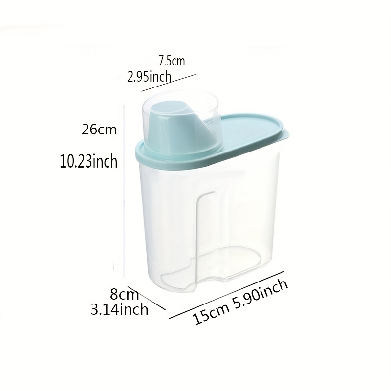 Transparent Plastic Rice Bucket Food Storage Jars