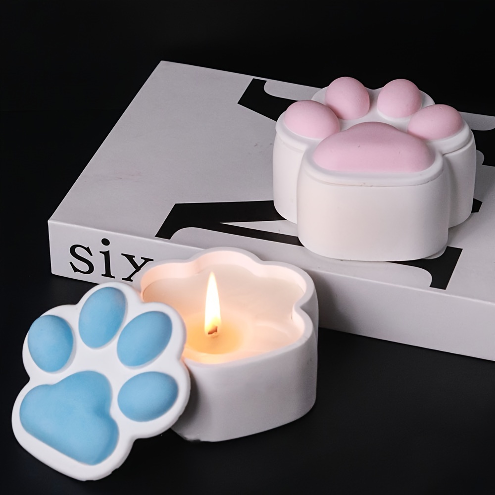 Hibalala Resin Molds Cat Paw Shape Box Epoxy Mold DIY Resin Casting Cute Cat Paw Container Silicone Mold for Storage Small Stuff, Dog Paw