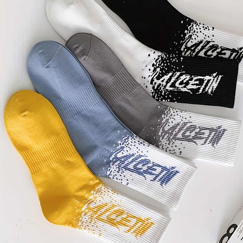 5pairs men's sport socks street fashion skateboard basketball sock