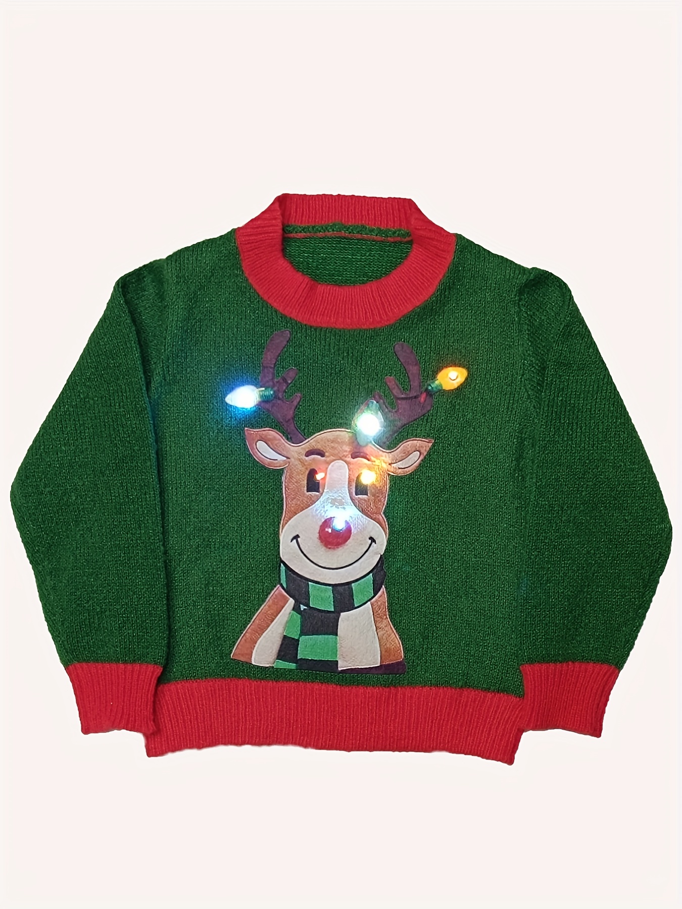 Girls light on sale up christmas jumper