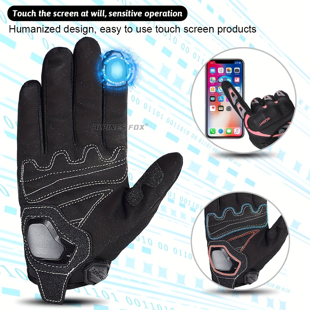 Summer Motorcycle Gloves Men Touch Screen Biker Cycling Moto Protective