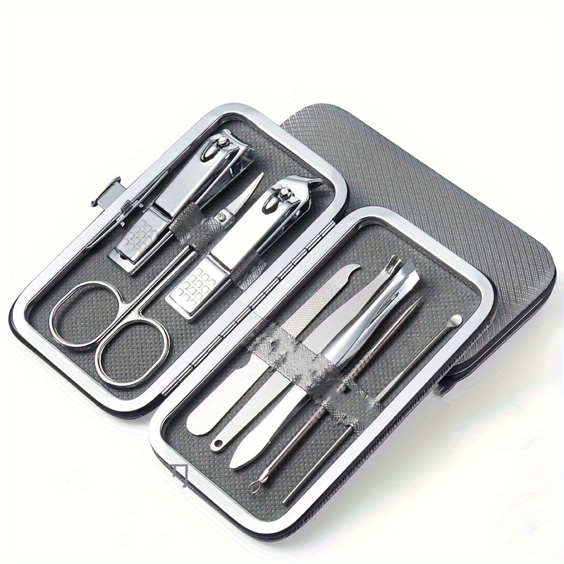 Stainless Steel Manicure Nail Clippers Pedicure Kit Portable - Temu