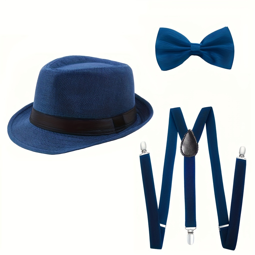 3pcs/set, 4 Estilos, Conjunto De Tirantes Lindos Y Elegantes, Sombrero Y  Tirantes En Forma De Y Y Lazo, Accesorios De Cosplay De Disfraces De Fiesta  De Halloween De Los Años 1920, Accesorios