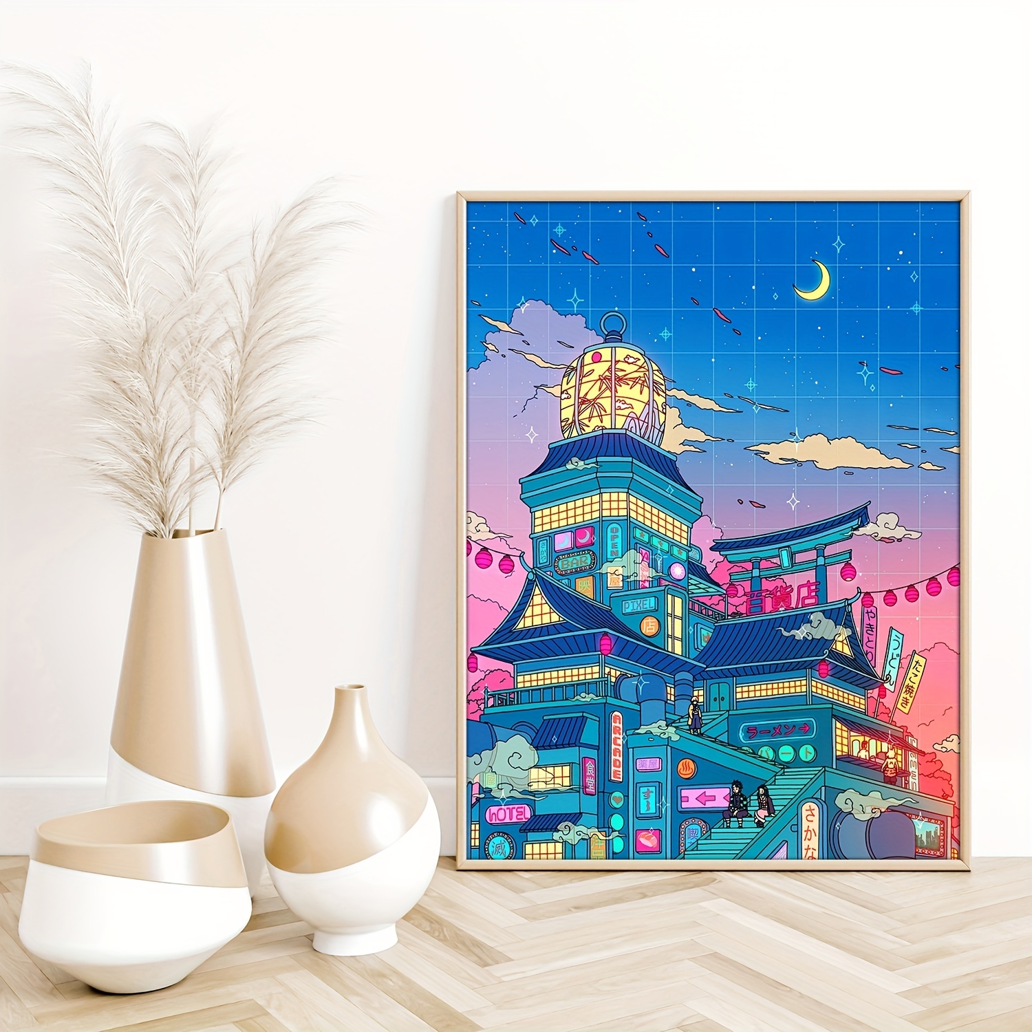 Buy Temple Town Canvas Wall Art, Canvas Wall Arts
