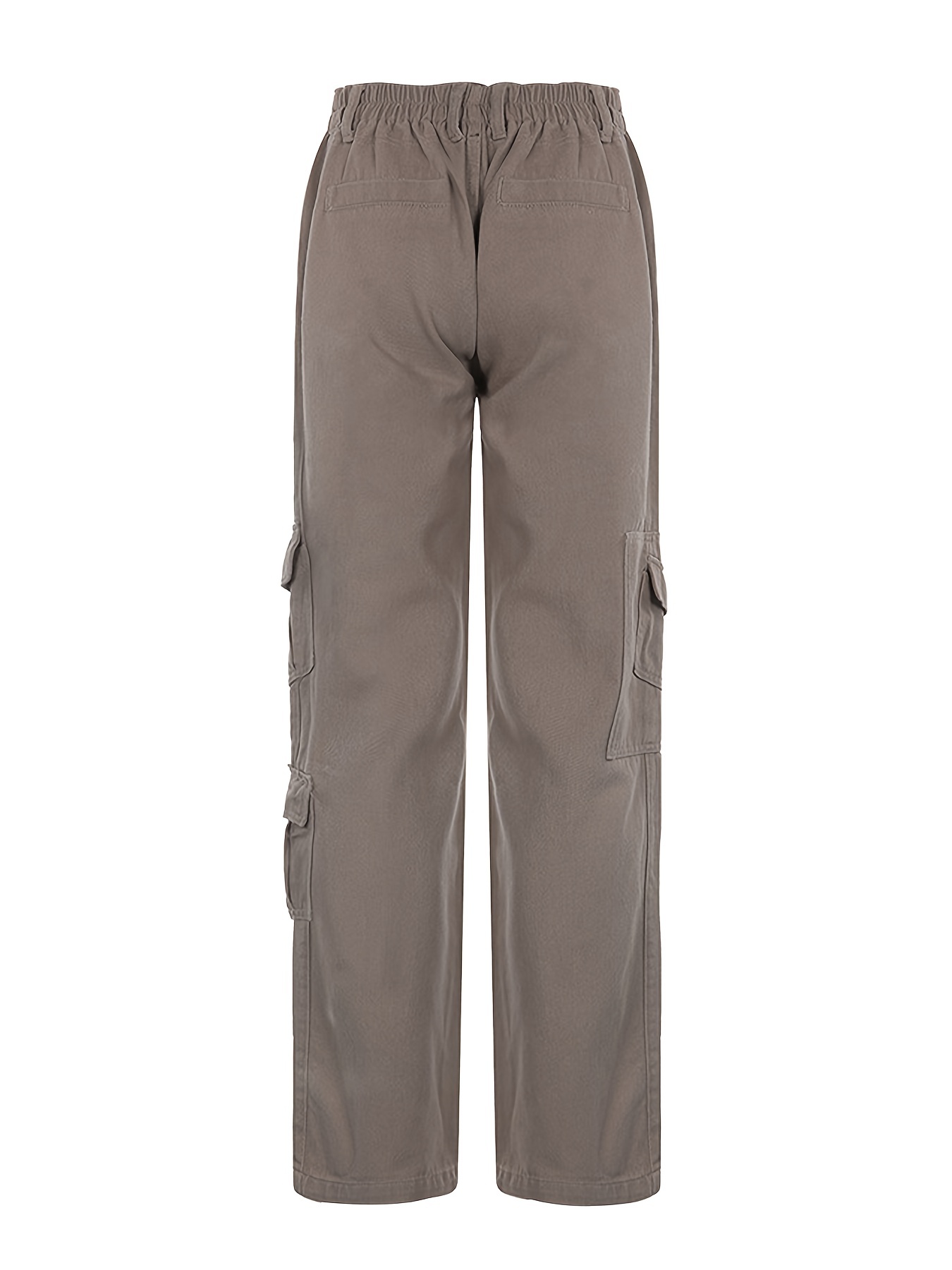  Pantalones cargo casuales de cintura baja para mujer