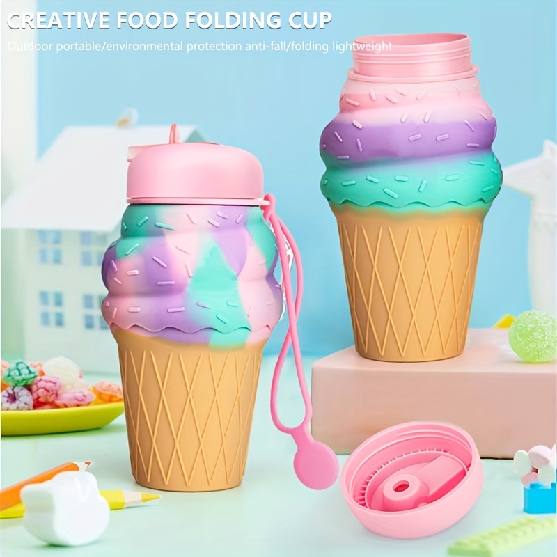 1PCS Cute Ice Cream straw topper covers Popsicle Pig and Bear