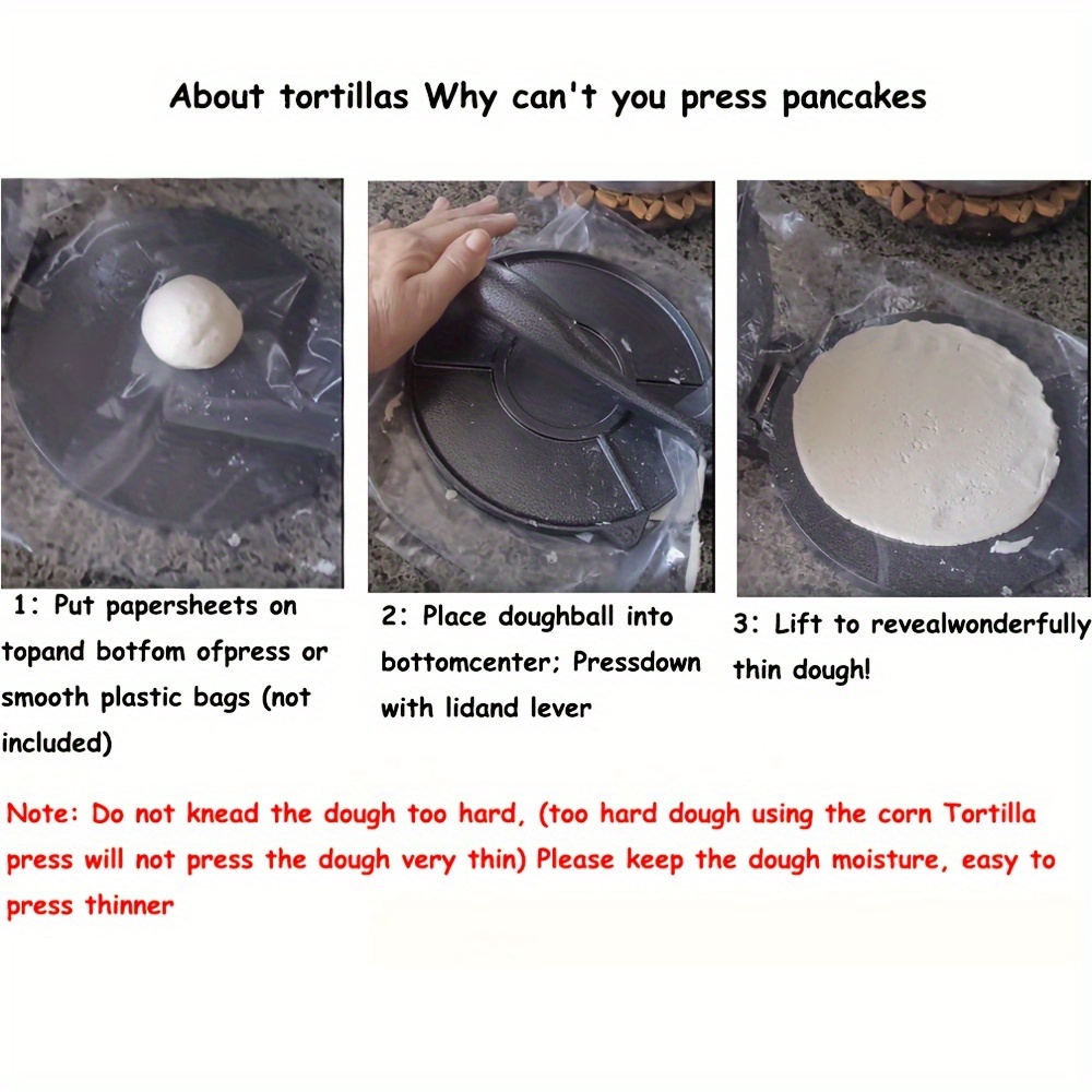 Tortilla Press Cake Press Manual Tortilla Maker Press Tacos - Temu