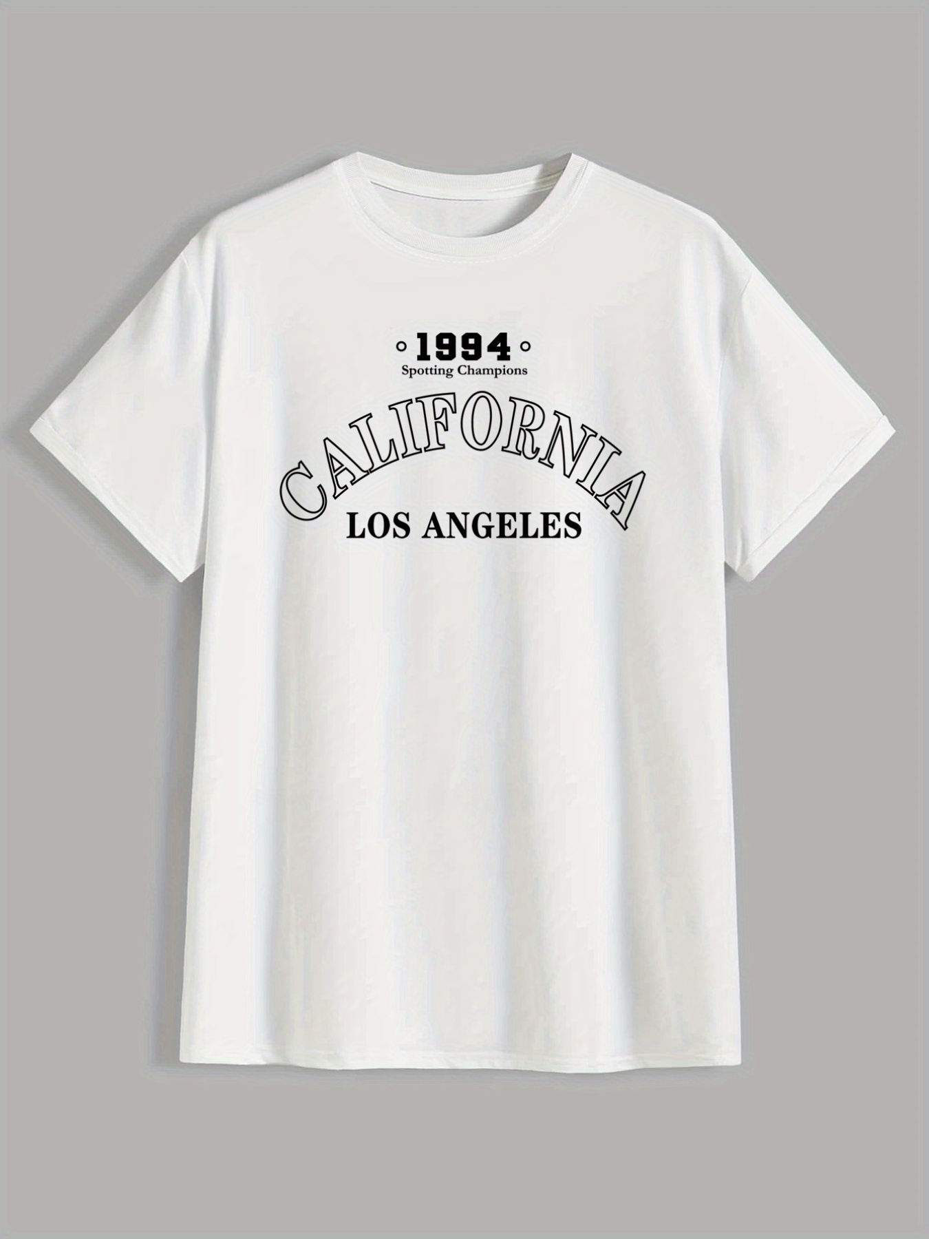 Classic Letter Los Angeles California Pattern Print Men's T-shirt, Graphic  Tee Men's Summer Clothes, Men's Outfits - Temu Australia