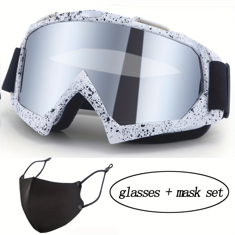 Windproof Snowboard Goggles Anti UV Occhiali Da Moto - Temu Italy