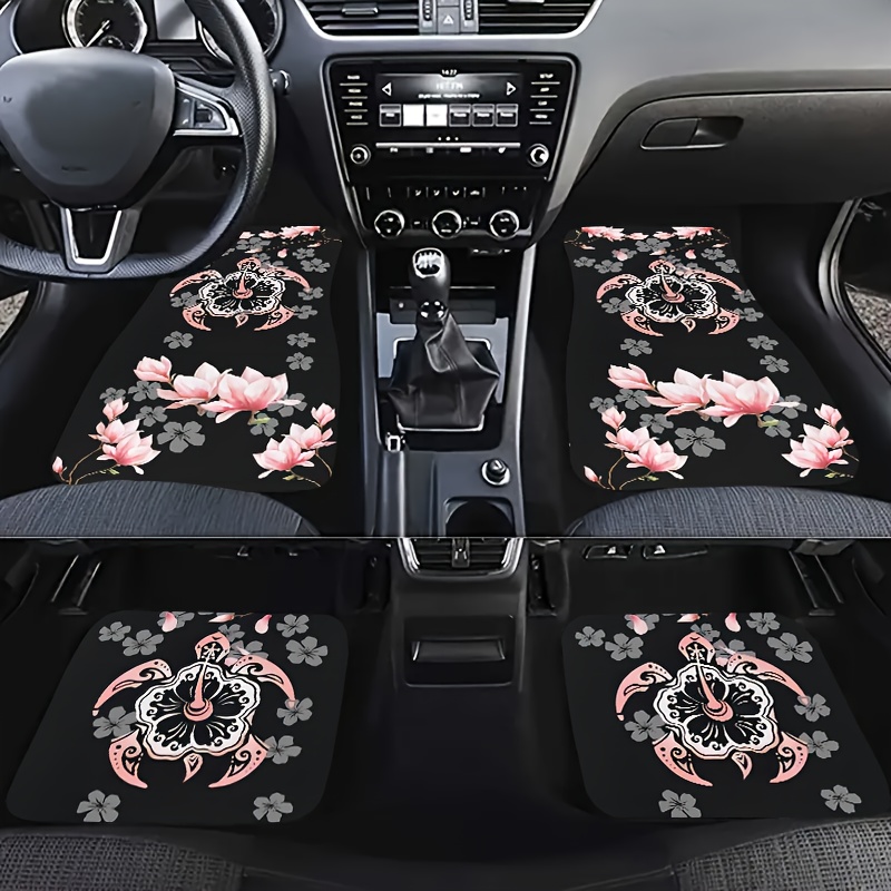 Black And Gray Leopard Pattern Car Floor Mats Water - Temu
