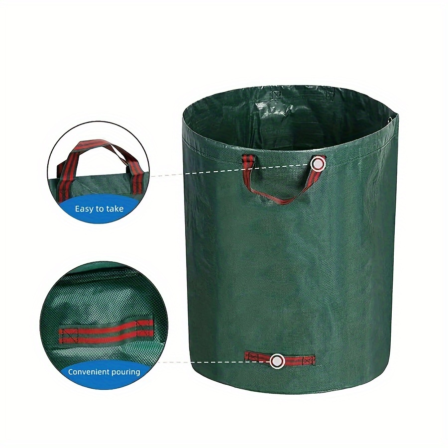 Outdoor Garden Leaf Storage Bags, Garden Waste Bags, Lawn Courtyard Pool Waste  Bags, Gardening Containers, Heavy-duty Reusable Foldable Leaf Basket Bags -  Temu