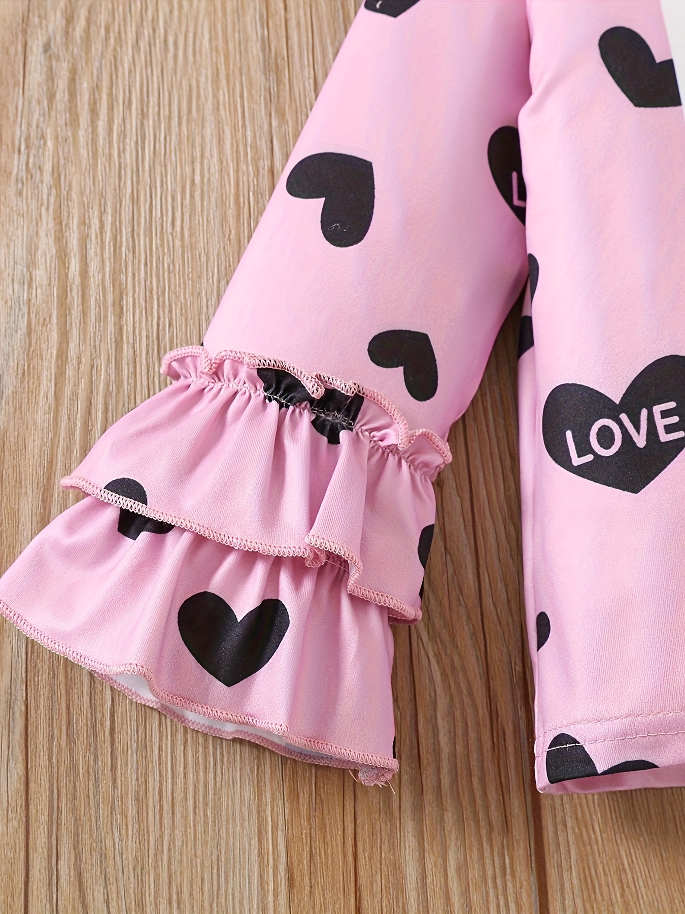 2-piece Dress and Leggings Set - Light pink/hearts - Kids
