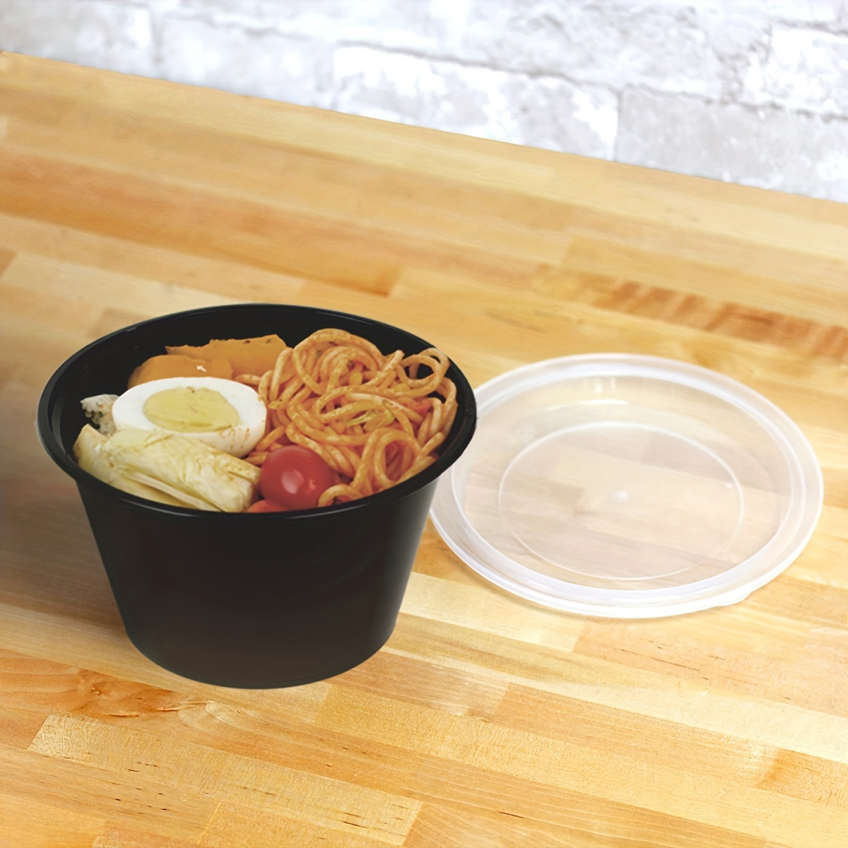 Disposable Food Containers With Lids, Meal Prep Containers, Round  Disposable Plastic Containers, Kitchen Food Storage Containers, Disposable  Lunch Boxes, Supplies For Outdoor And Business - Temu