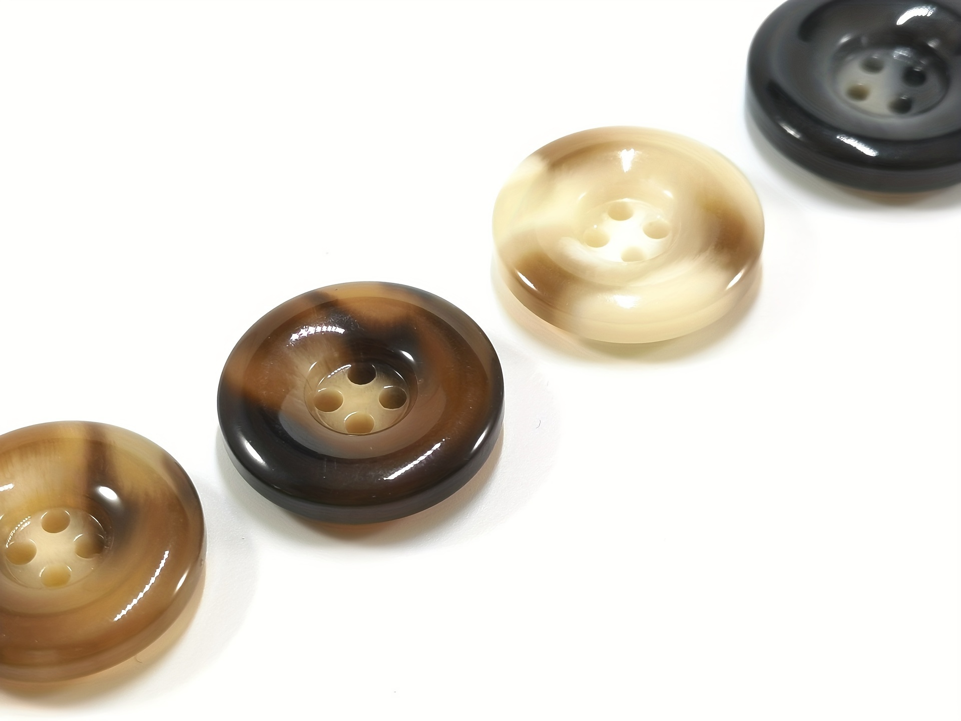 Resin Buttons Pattern Buttons Black Buttons Brown Buttons - Temu