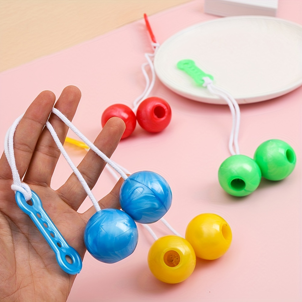 4pcs Randomly Popular Clapping Balls And Light Puzzle Decompressing Toys,  Manual Crank Bumper Balls In Colors