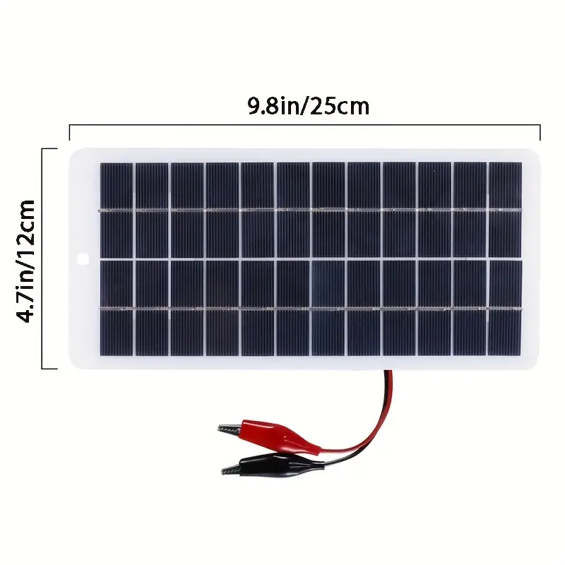 1pc Panel Solar 10w 12v Exterior Cargador Células Solares - Temu