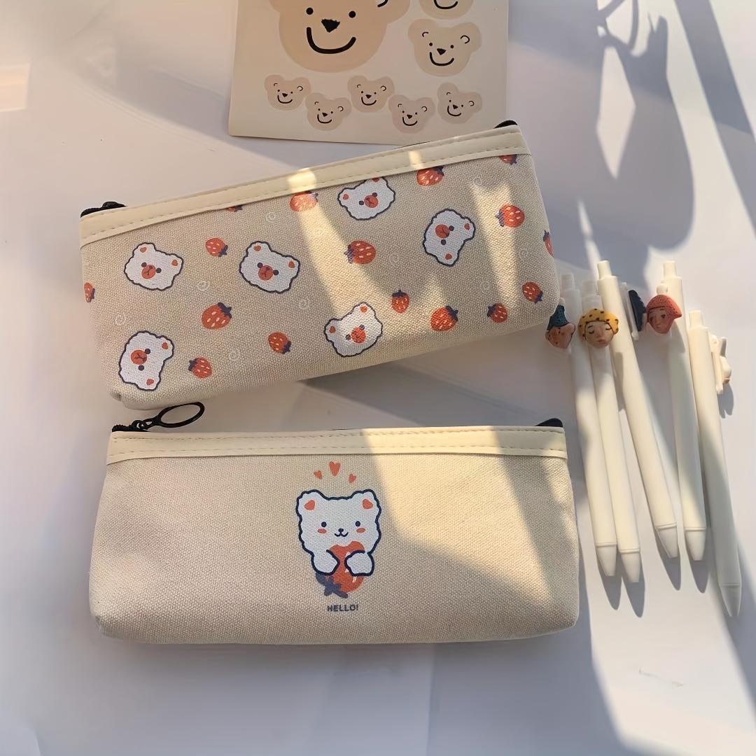 Kawaii Pencil Case Minimalist Plaid Pencil Box Pencilcase Pencil