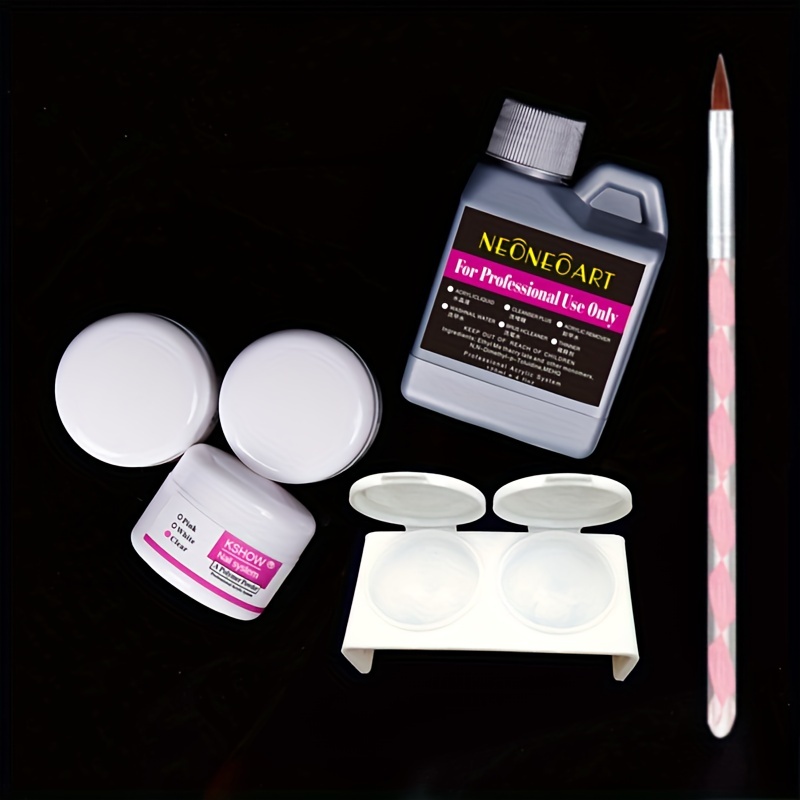 Acrylic Nail Kit Clear Nude Acrylic Powder Nails Kit - Temu
