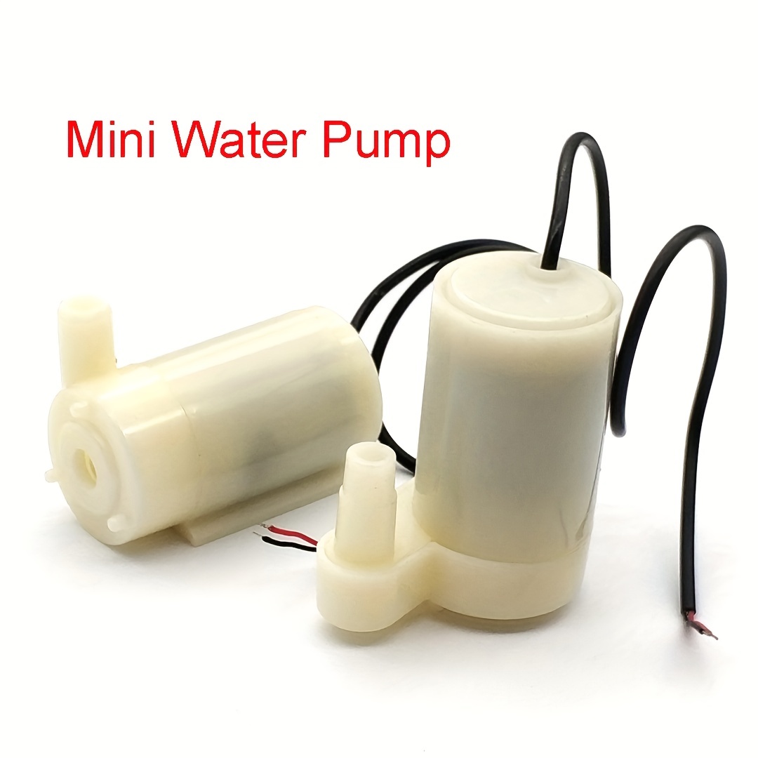 Mini bomba de agua micro sumergible de 3 a 5 V CC con tubo de vinilo  transparente, tubo flexible para acuario, fuente de jardín, estanque (4  unidades