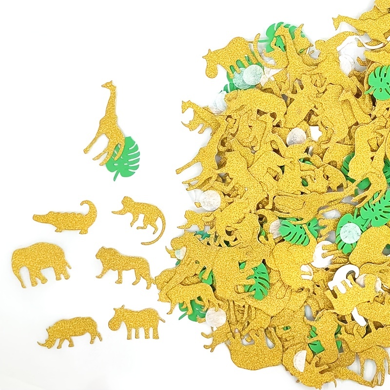 250pcs Golden Glitter Confetti for Jungle Animal Theme Parties