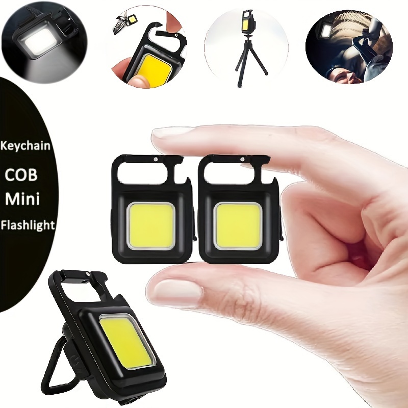 V3 - Linterna pequeña y potente mini, llavero de 900 lúmenes altos, EDC  súper brillante, bolsillo recargable, pequeña linterna táctica LED de mano  con
