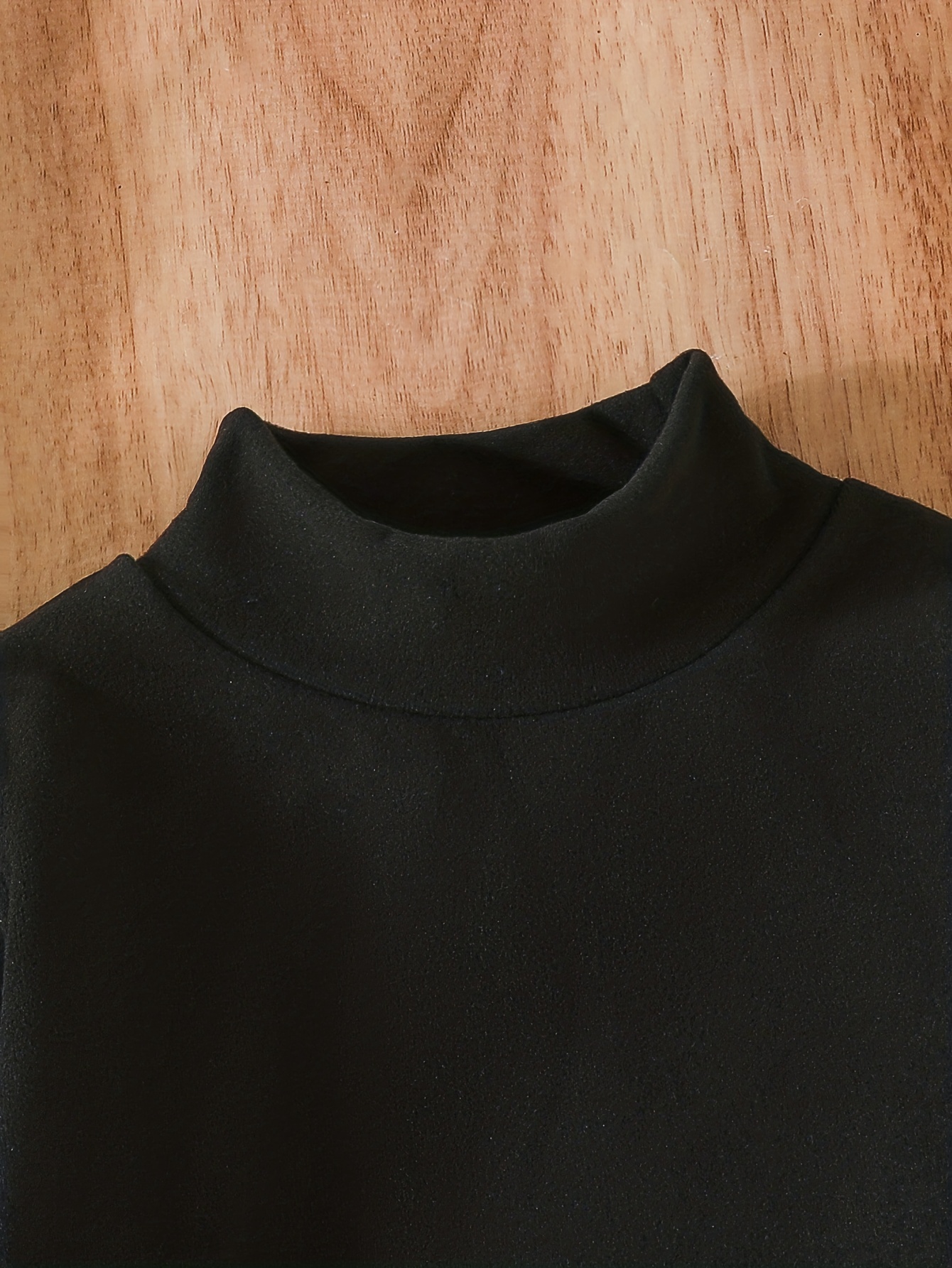 T-shirt thermique col montant noir femme