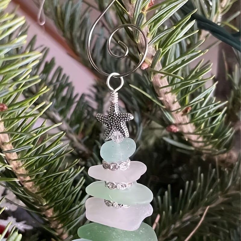 Sea Glass Christmas Tree Ornament Ocean Crystal Christmas - Temu