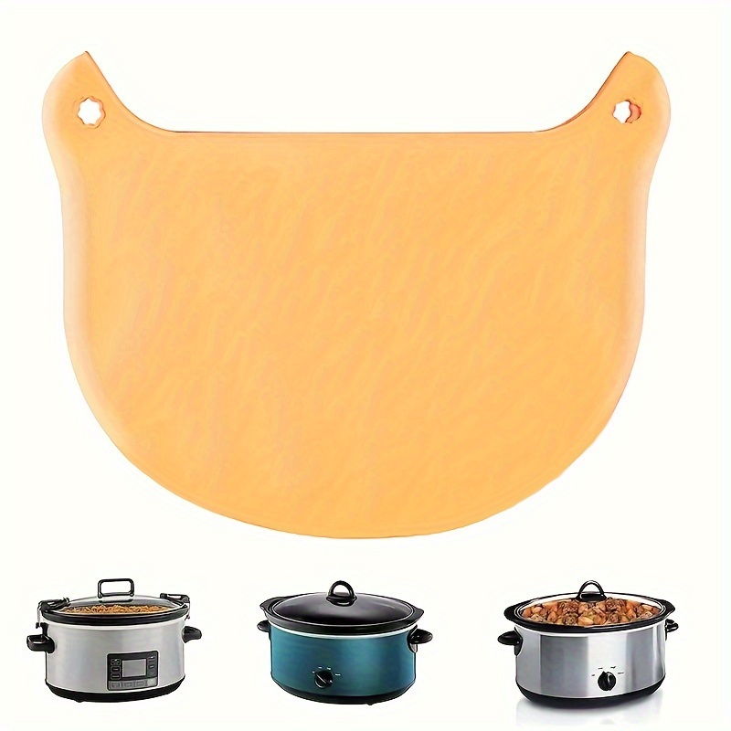 2PCS Silicone Slow Cooker Liners Fits 6-10 QT Crock Pot Orange and