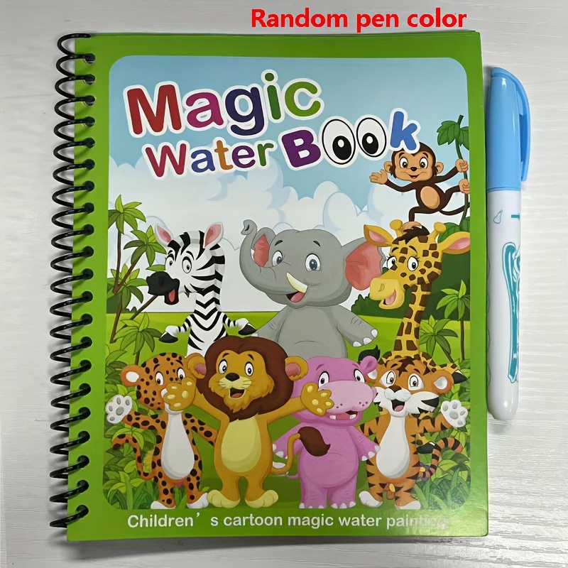 Montessori Toys Reusable Coloring Book Magic Water Drawing - Temu