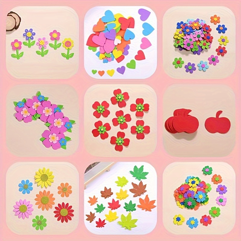 50plus Mini Foam Geometric 3d Stickers, Sponge Foam Paper Creative Stickers  With Adhesive Backing For Preschool Education, Arts And Crafts Supplies -  Temu Philippines