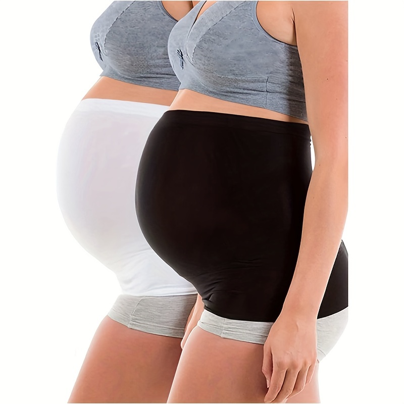 Comfy Stretchy High Waist Tummy Support Maternity Sports - Temu Canada