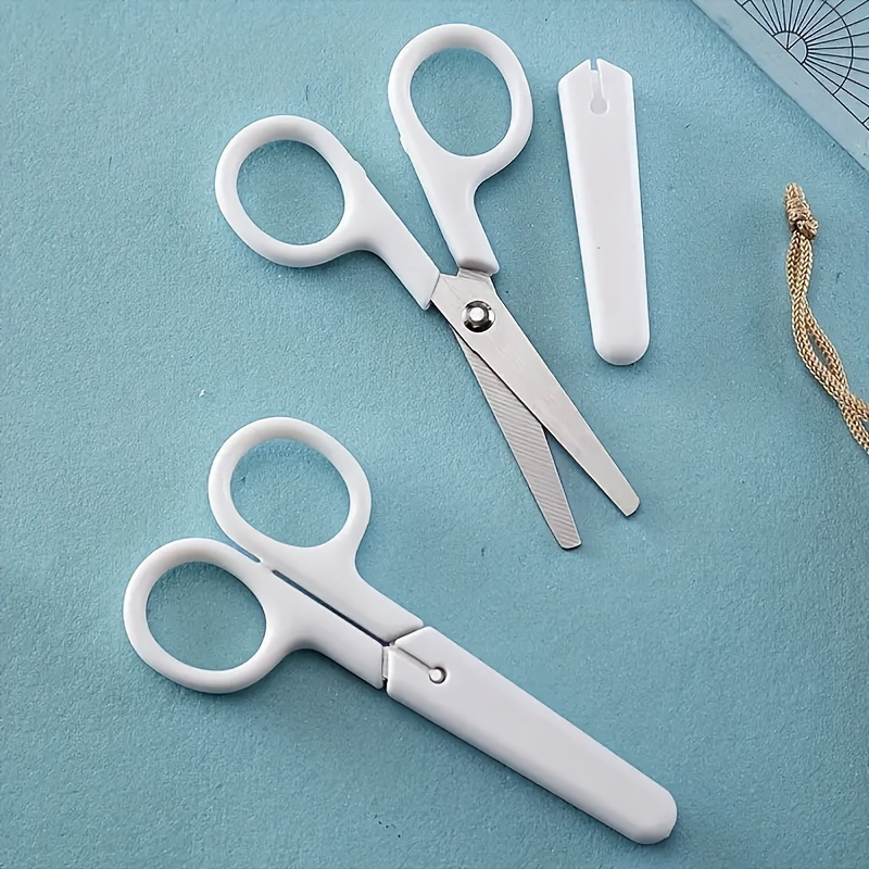 1pc Solid Color Scissors, Simple Multi-purpose Foldable Scissors For  School, Office, Student, Paper Cutting, DIY Craft