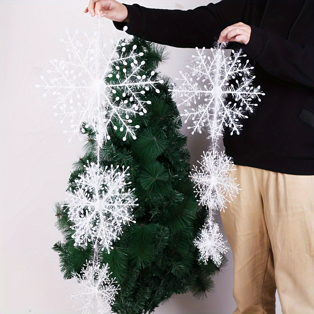 Large Snowflake Pendant Christmas Decorations White Christmas Snowflake -  Temu