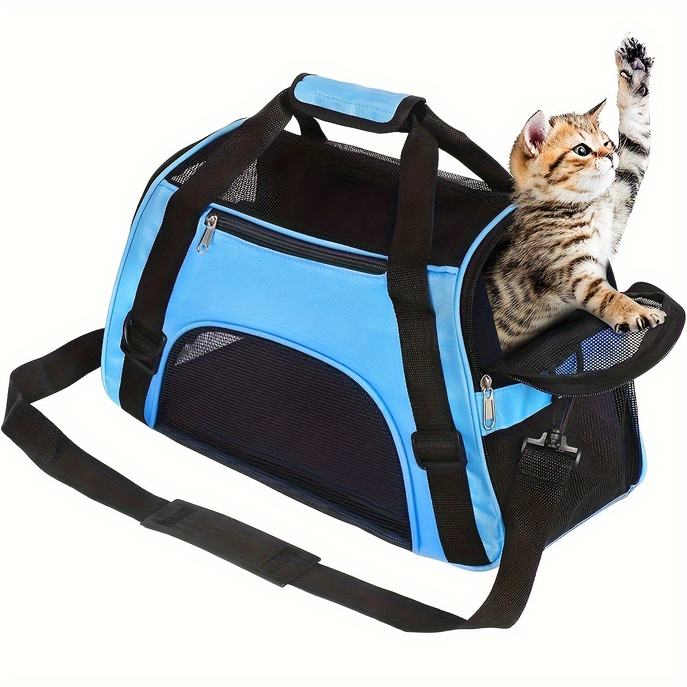 Pet Travel Carrier Bag Portable Cat Bag Travel Cat Carrier - Temu Canada