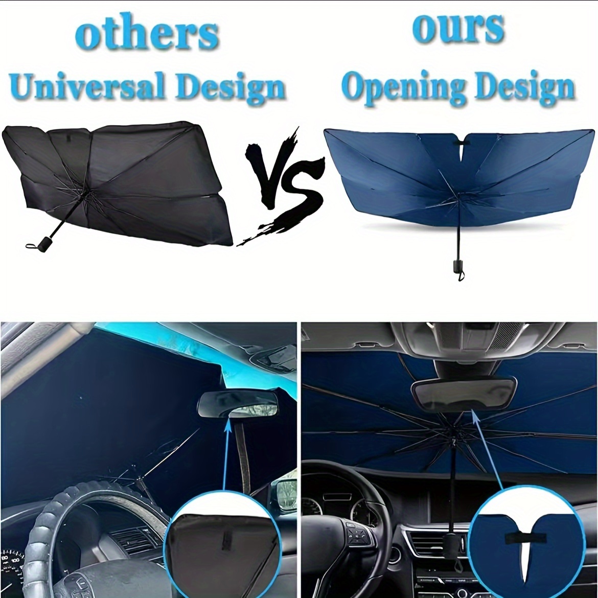 Car Sunshade Umbrella Car Sun Shade Protector Parasol Summer Temu