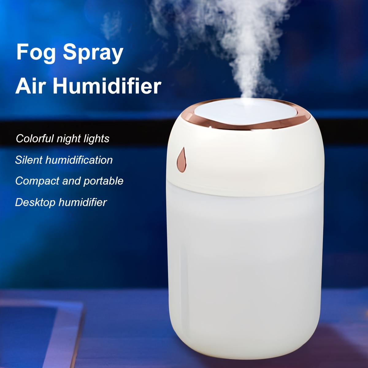 Portable Cool Mist Humidifier Cool Air Humidifier Led Light - Temu