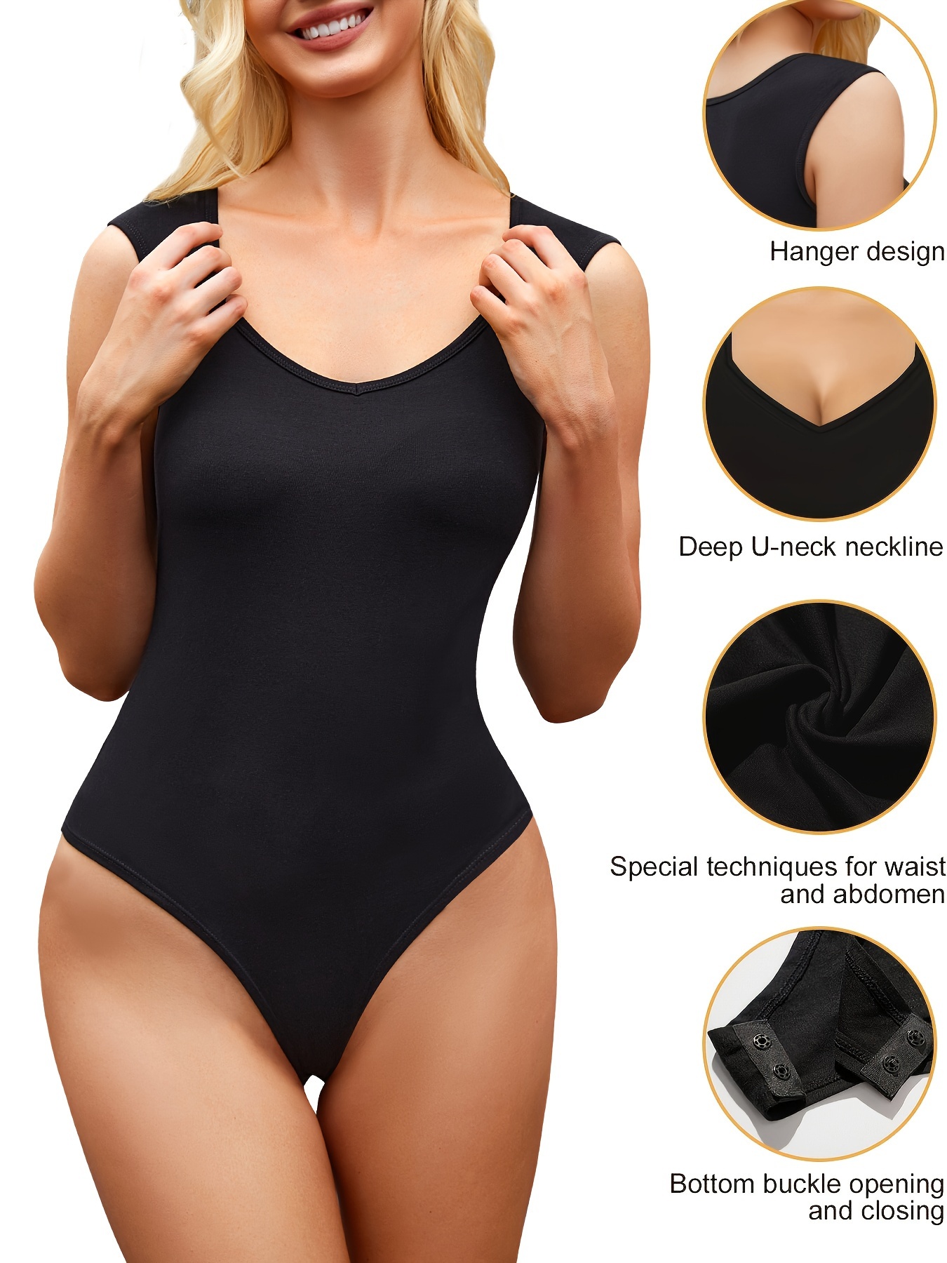 Seamless Solid Shaping Bodysuit Strapless Tummy Control - Temu