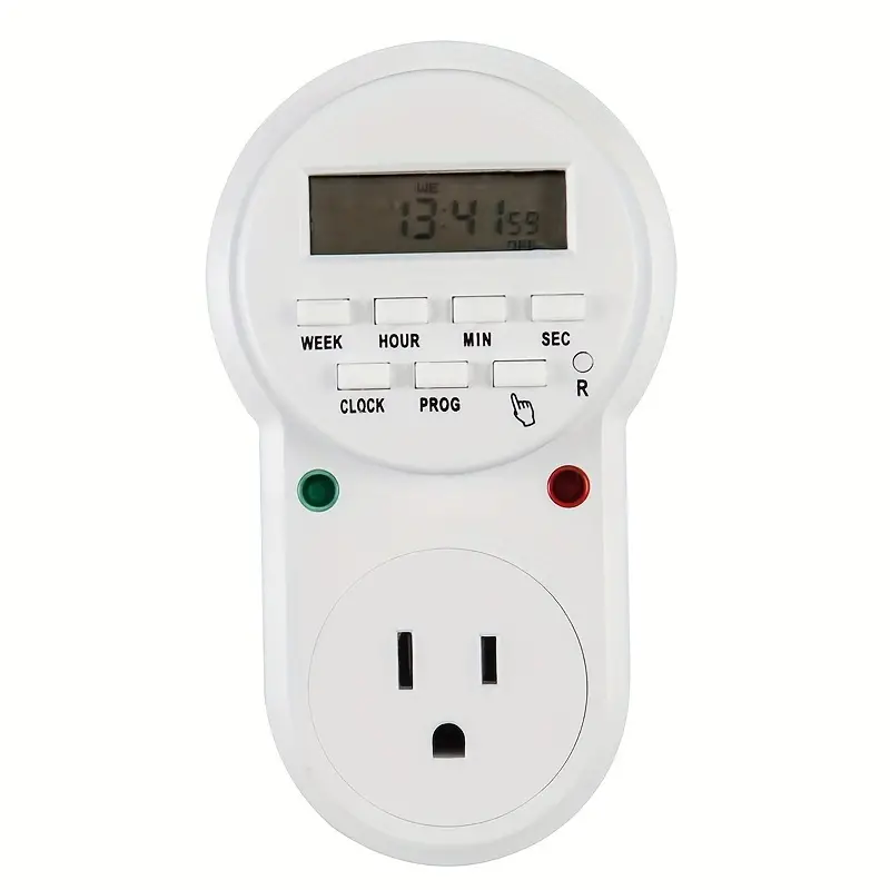 Outlet Timer, 7 Day Heavy Duty Programmable And Plug In Timer For  Electrical Outlets Indoor, Digital Timer For Aquarium Light And Lamp, 15a /  - Temu